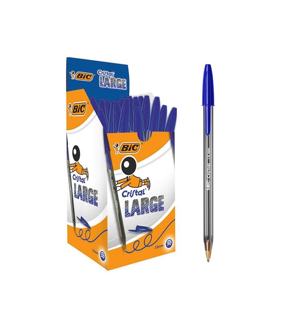 Bolígrafo bic cristal x-large tinta azul 1,6 mm PACK 50 UNIDADES - Imagen 8