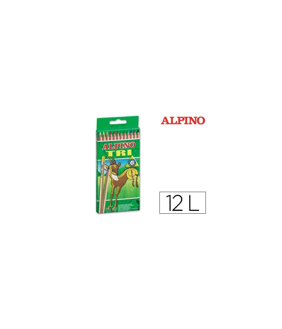Lápices de colores alpino tri estuche de 12 colores surtidos - Imagen 2