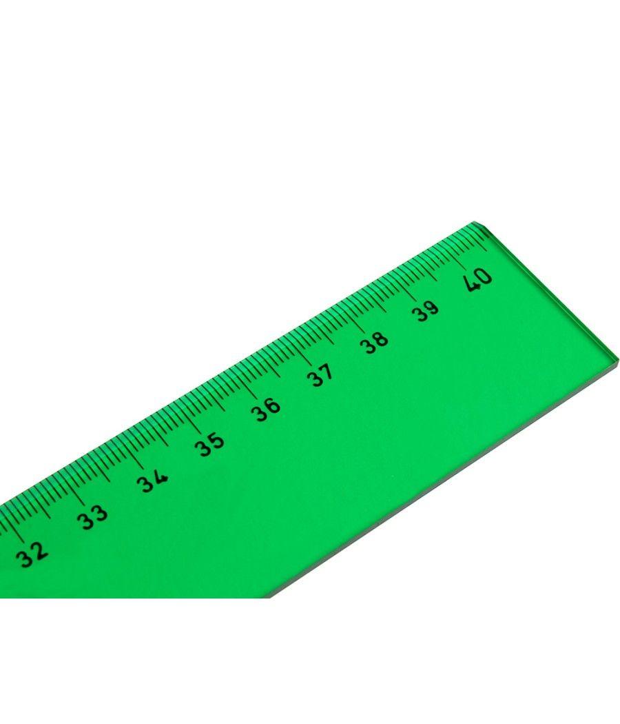 Regla liderpapel 40 cm acrilico verde PACK 10 UNIDADES - Imagen 5