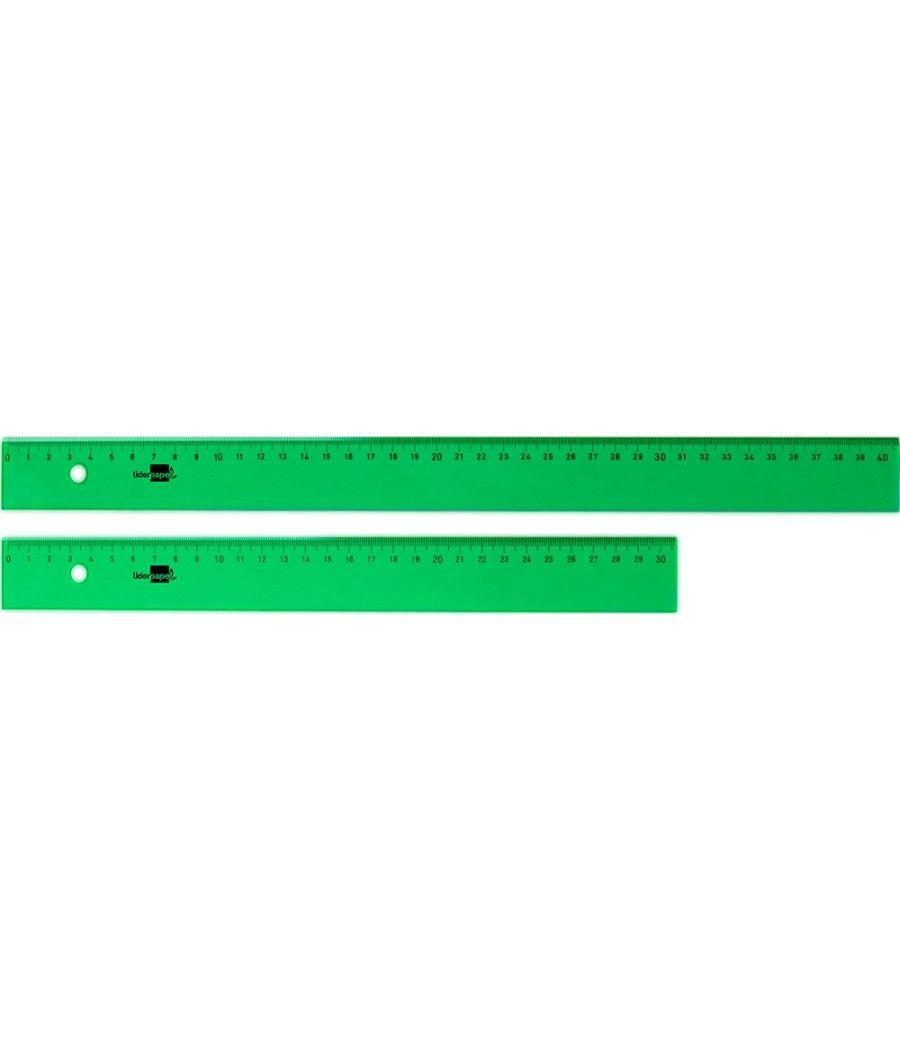 Regla liderpapel 30 cm acrilico verde - Imagen 4