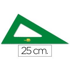 Cartabón liderpapel 25 cm acrilico verde PACK 10 UNIDADES