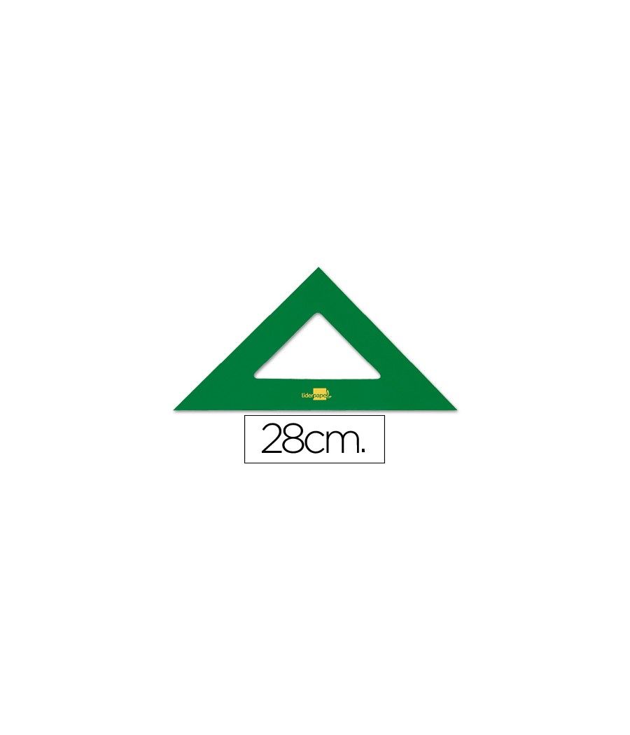 Escuadra liderpapel 28 cm acrilico verde PACK 10 UNIDADES - Imagen 2