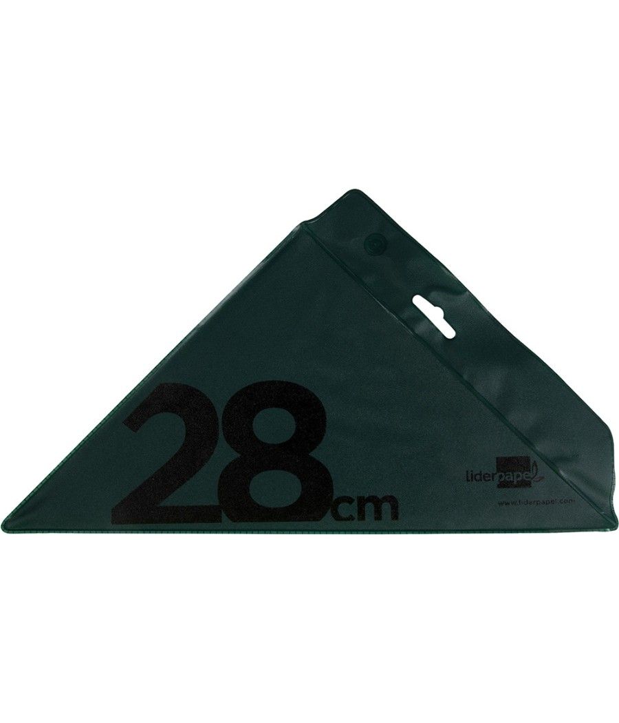 Escuadra liderpapel 28 cm acrilico verde PACK 10 UNIDADES - Imagen 4
