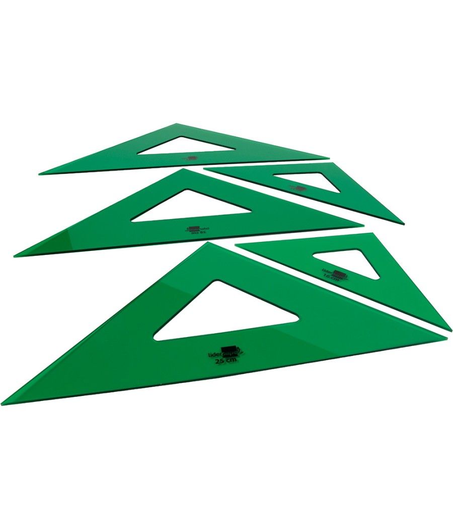Escuadra liderpapel 28 cm acrilico verde PACK 10 UNIDADES - Imagen 6