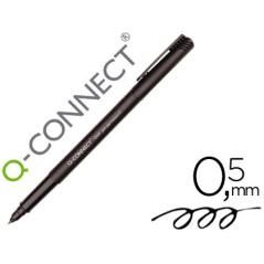 Rotulador q-connect retroproyeccion punta fibra super fina redonda 0.5 mm permanente negro PACK 10 UNIDADES
