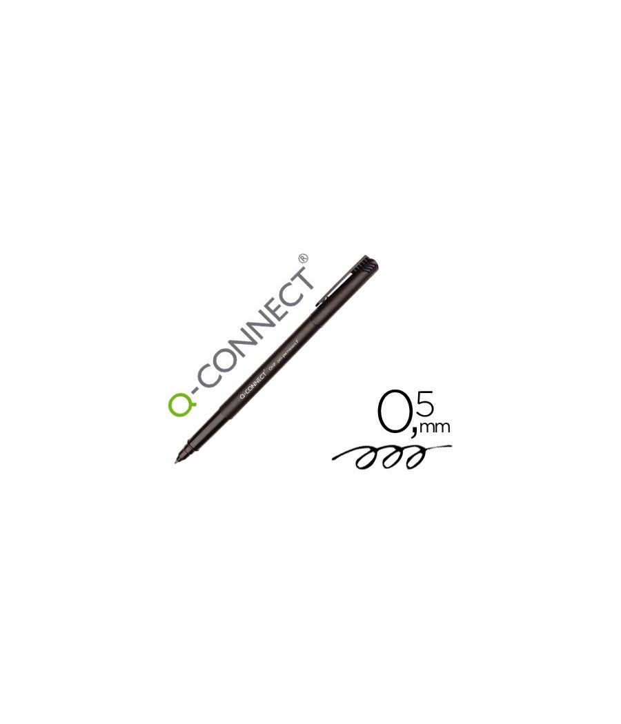 Rotulador q-connect retroproyeccion punta fibra super fina redonda 0.5 mm permanente negro PACK 10 UNIDADES - Imagen 2