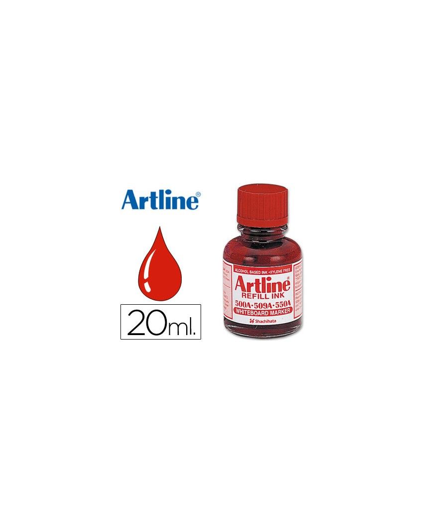 Tinta artline rojo para rotulador pizarra blanca 500-a frasco de 20 ml - Imagen 2