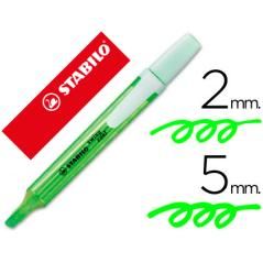 Rotulador stabilo marcador fluorescente swing cool verde PACK 10 UNIDADES