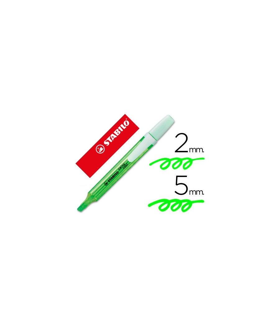Rotulador stabilo marcador fluorescente swing cool verde PACK 10 UNIDADES - Imagen 2