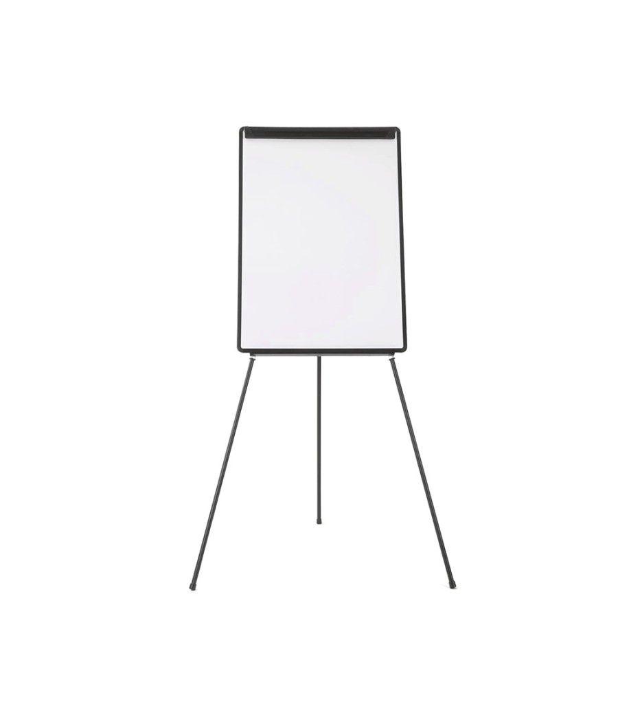 Pizarra blanca q-connect con tripode 100x70 cm para convenciones superficie laminada marco negro - Imagen 3