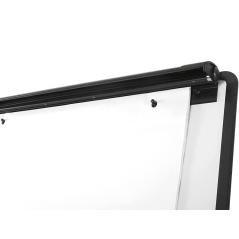 Pizarra blanca q-connect con tripode 100x70 cm para convenciones superficie laminada marco negro - Imagen 7
