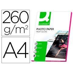 Papel q-connect foto glossy din a4 alta calidad digital photo -para ink-jet bolsa de 50 hojas de 260 gr - Imagen 2