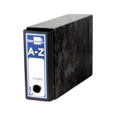 Caja archivador liderpapel classic blue cuarto apaisado negra - Imagen 4
