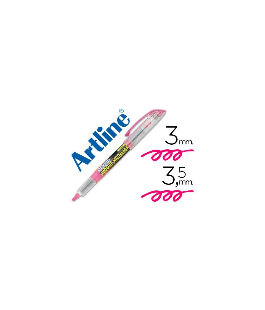 Rotulador artline fluorescente ek-640 rosa -punta biselada PACK 12 UNIDADES - Imagen 2