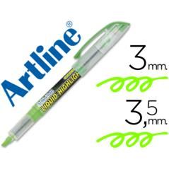 Rotulador artline fluorescente ek-640 verde -punta biselada PACK 12 UNIDADES