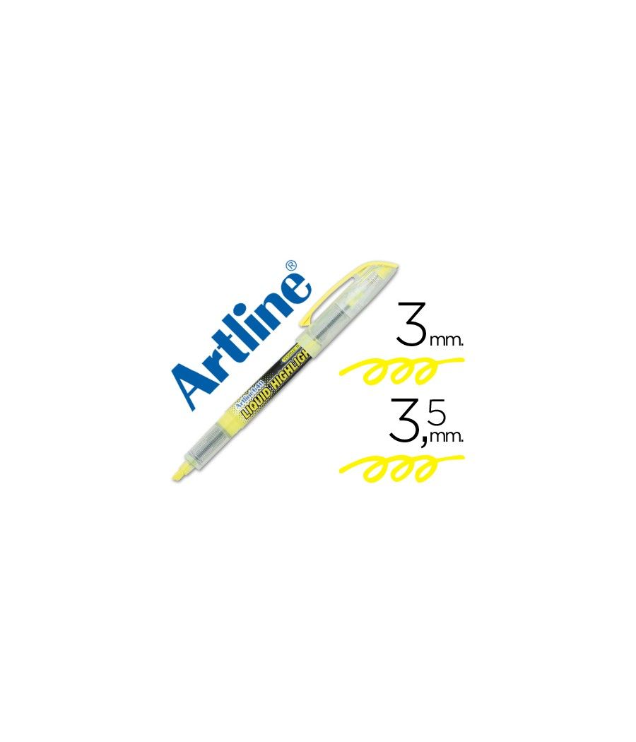 Rotulador artline fluorescente ek-640 amarillo -punta biselada PACK 12 UNIDADES - Imagen 2
