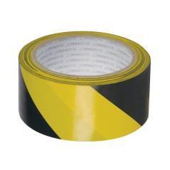 Cinta adhesiva q-connect de seguridad amarilla y negra 20 mt x 48 mm PACK 6 UNIDADES - Imagen 4