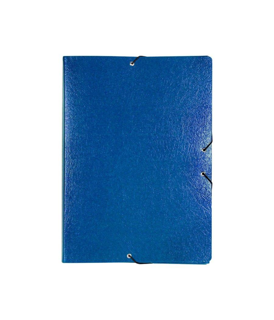 Carpeta proyectos liderpapel folio lomo 90mm cartón gofrado azul - Imagen 3