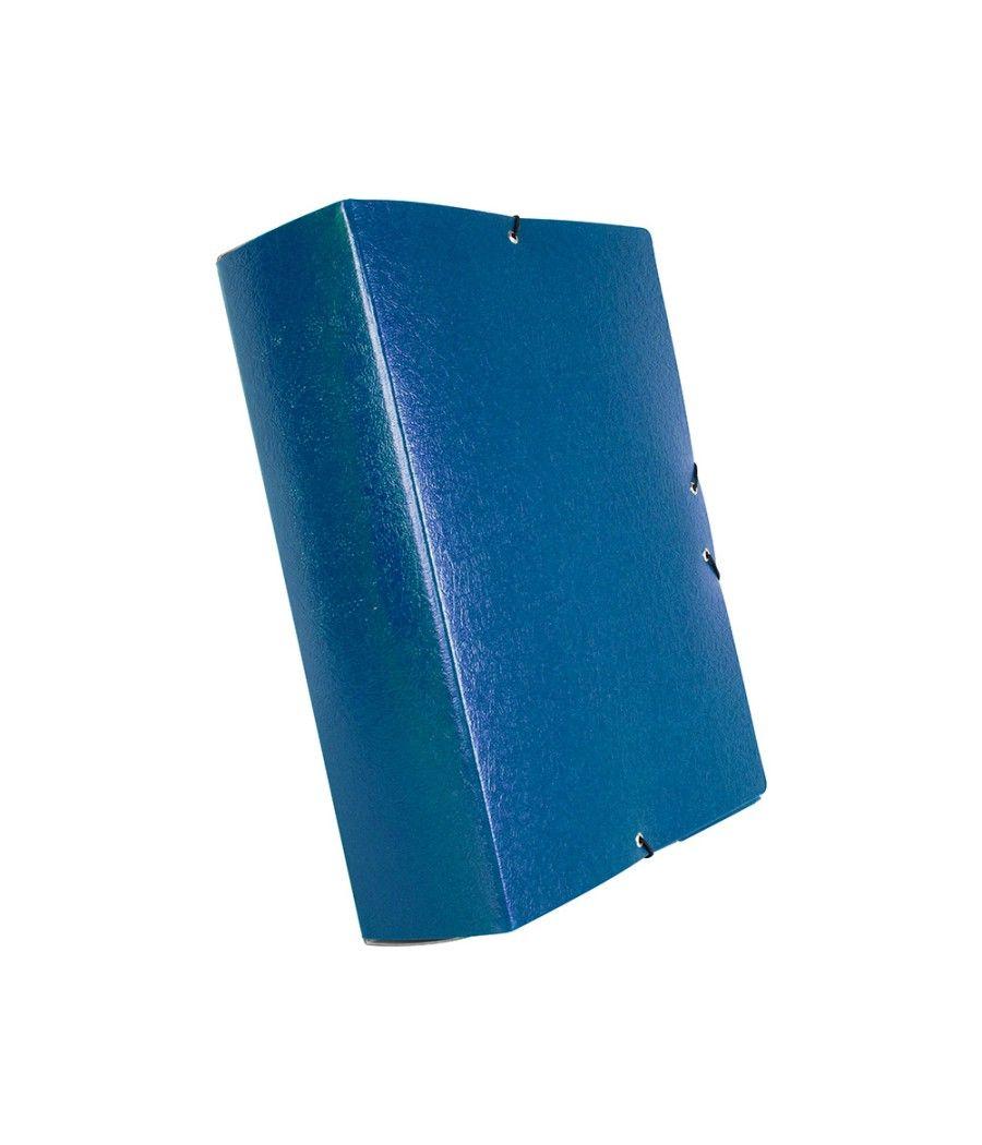 Carpeta proyectos liderpapel folio lomo 90mm cartón gofrado azul - Imagen 5