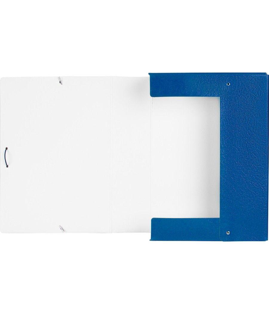 Carpeta proyectos liderpapel folio lomo 90mm cartón gofrado azul - Imagen 6