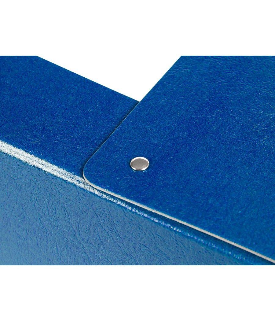 Carpeta proyectos liderpapel folio lomo 90mm cartón gofrado azul - Imagen 8