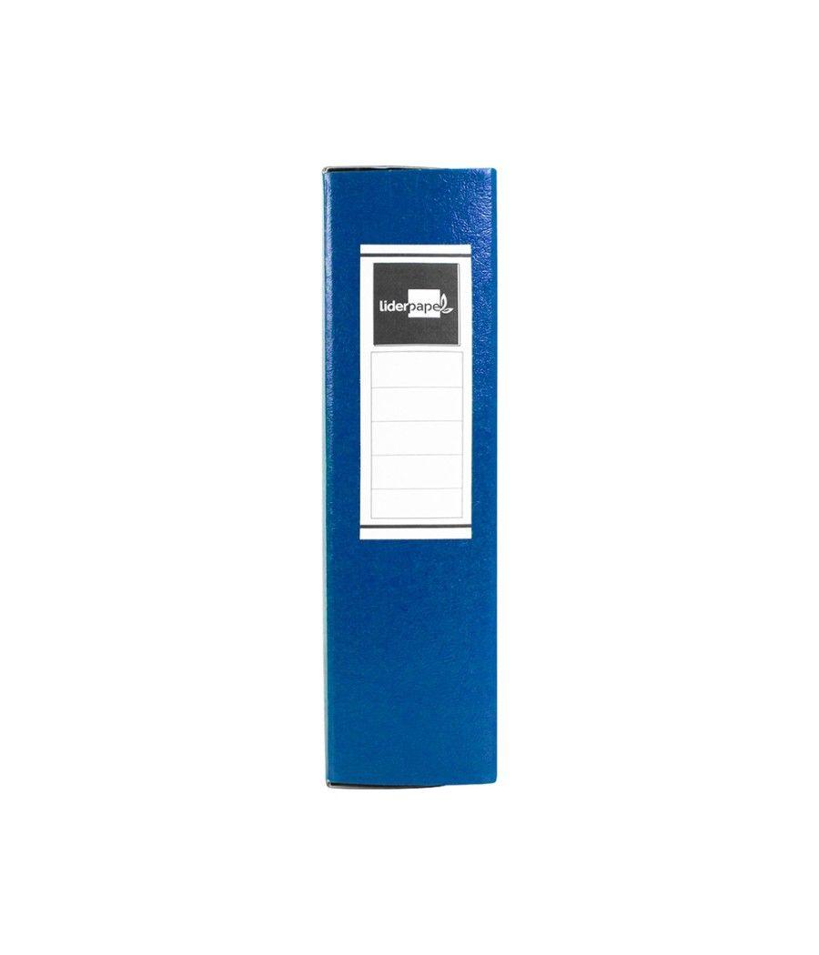 Carpeta proyectos liderpapel folio lomo 90mm cartón gofrado azul - Imagen 9