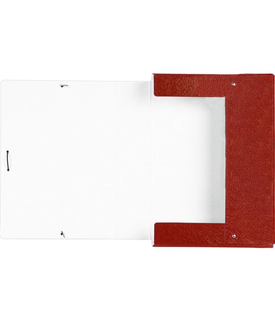 Carpeta proyectos liderpapel folio lomo 70mm cartón gofrado roja - Imagen 6