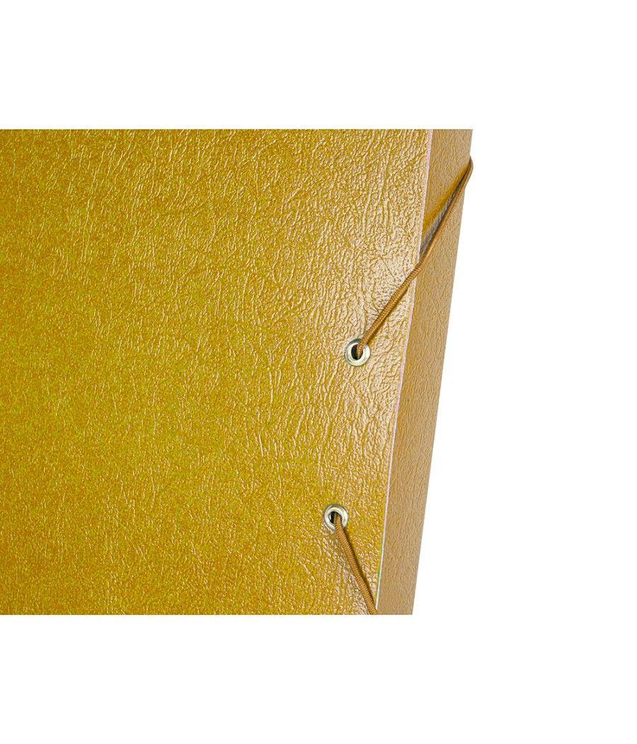 Carpeta proyectos liderpapel folio lomo 30mm cartón gofrado amarilla - Imagen 7