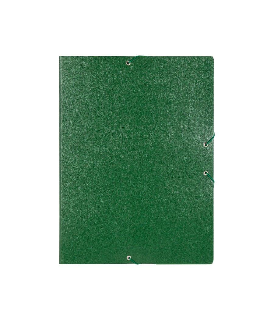 Carpeta proyectos liderpapel folio lomo 50mm cartón gofrado verde - Imagen 3