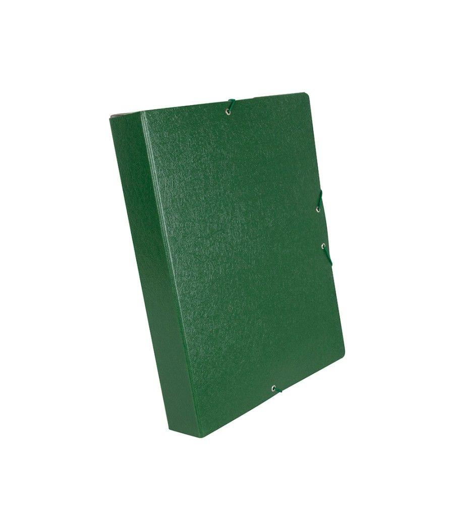 Carpeta proyectos liderpapel folio lomo 50mm cartón gofrado verde - Imagen 5