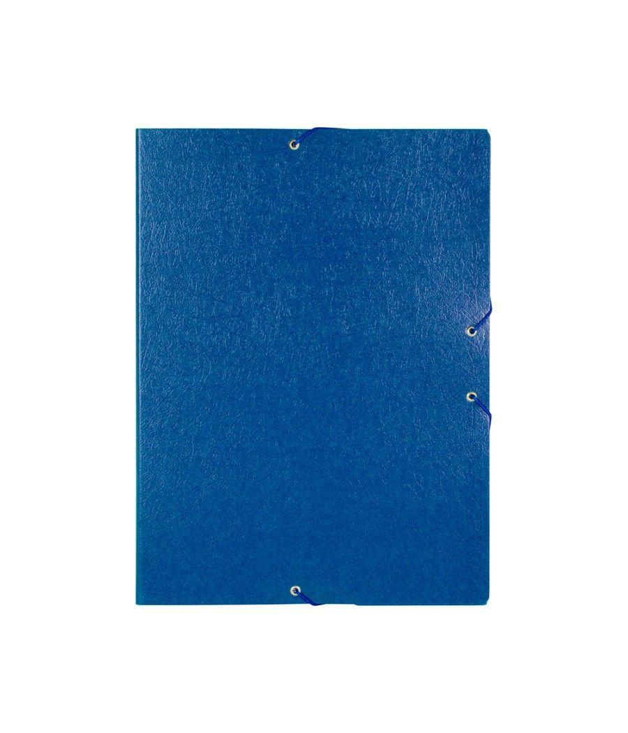 Carpeta proyectos liderpapel folio lomo 50mm cartón gofrado azul - Imagen 3