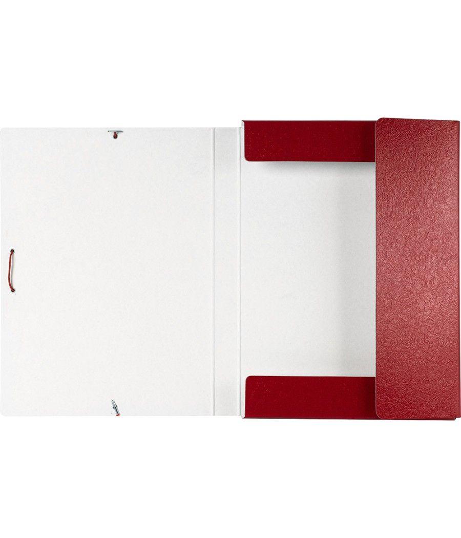 Carpeta proyectos liderpapel folio lomo 30mm cartón gofrado roja - Imagen 6