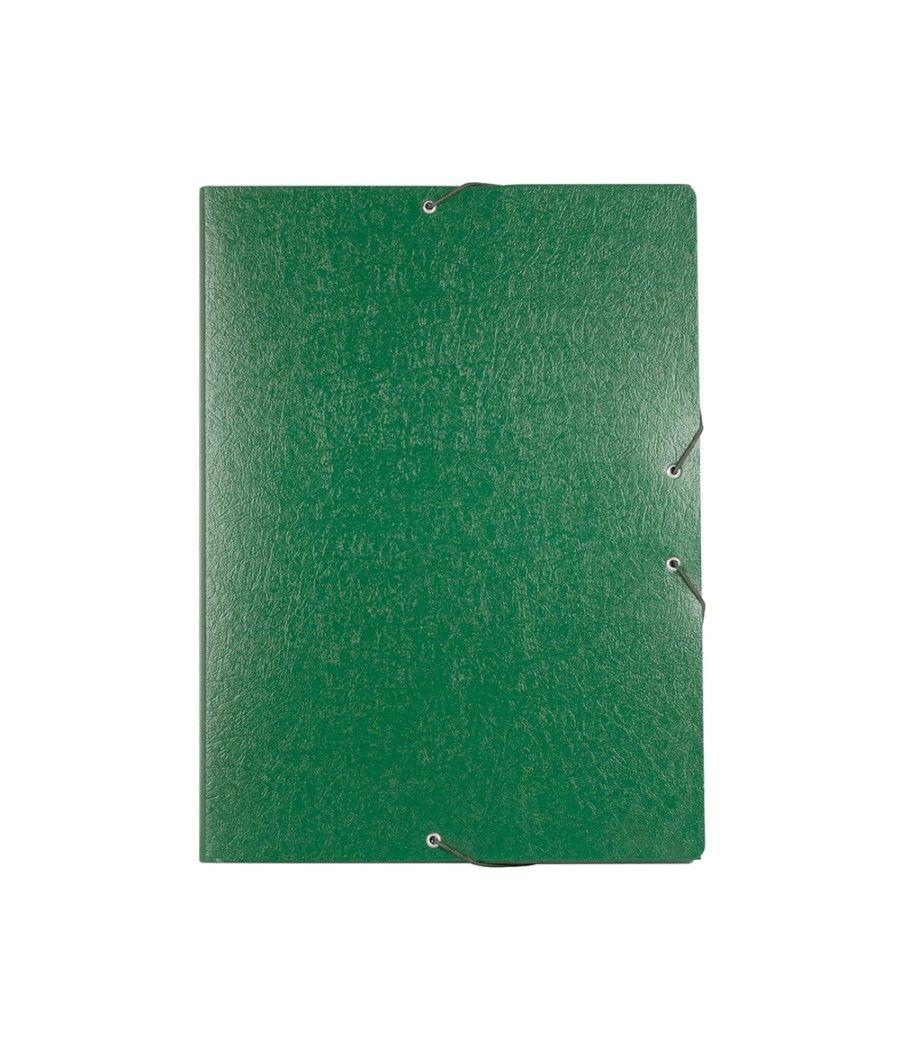 Carpeta proyectos liderpapel folio lomo 30mm cartón gofrado verde - Imagen 3