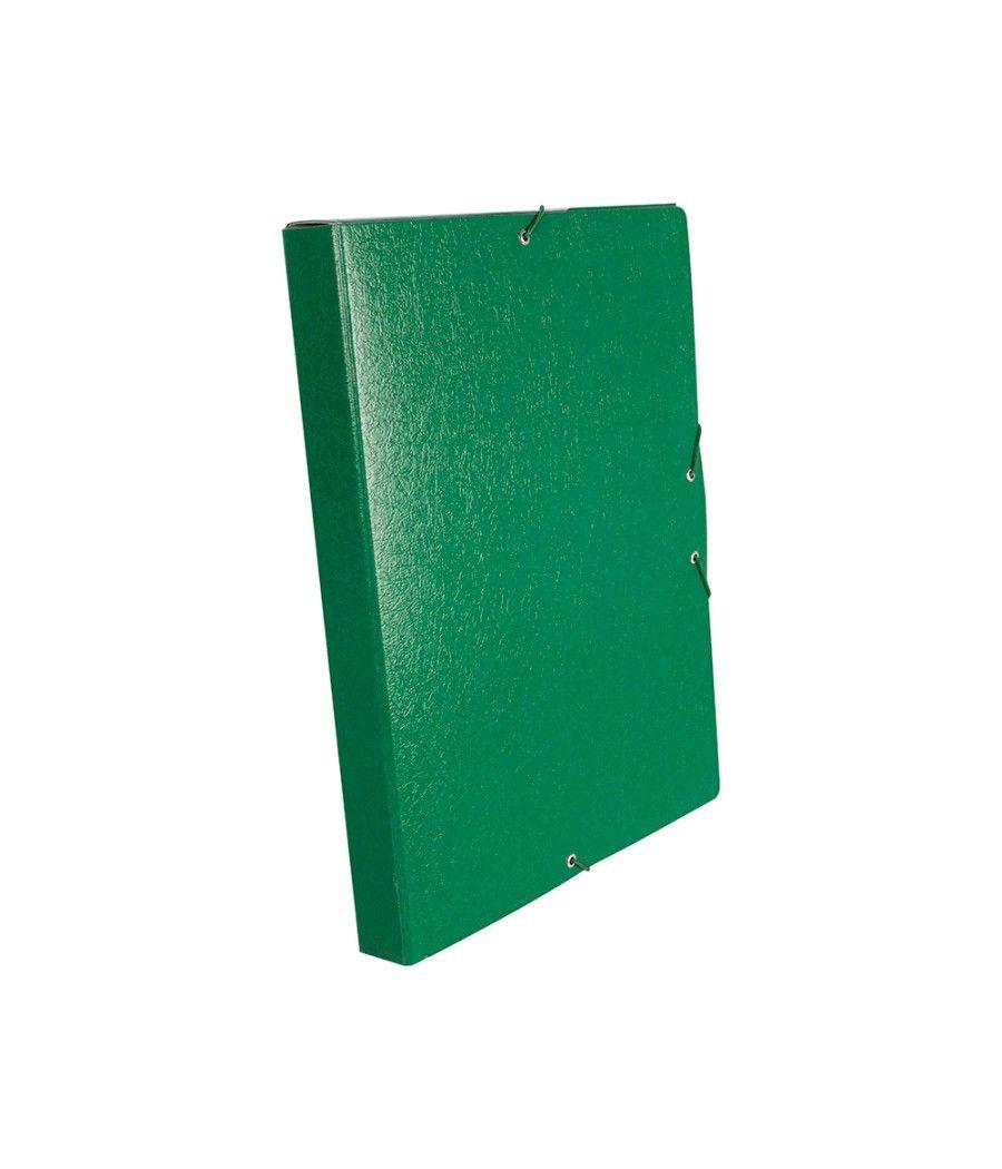 Carpeta proyectos liderpapel folio lomo 30mm cartón gofrado verde - Imagen 5