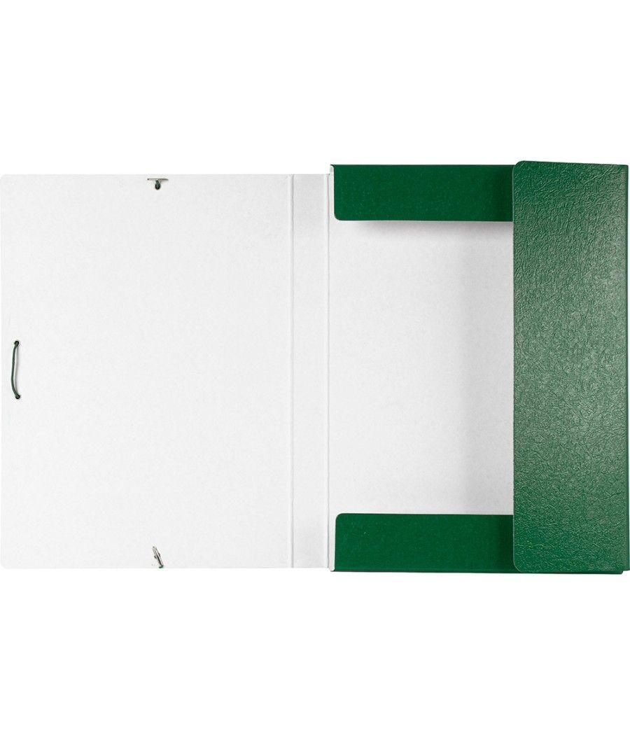 Carpeta proyectos liderpapel folio lomo 30mm cartón gofrado verde - Imagen 6