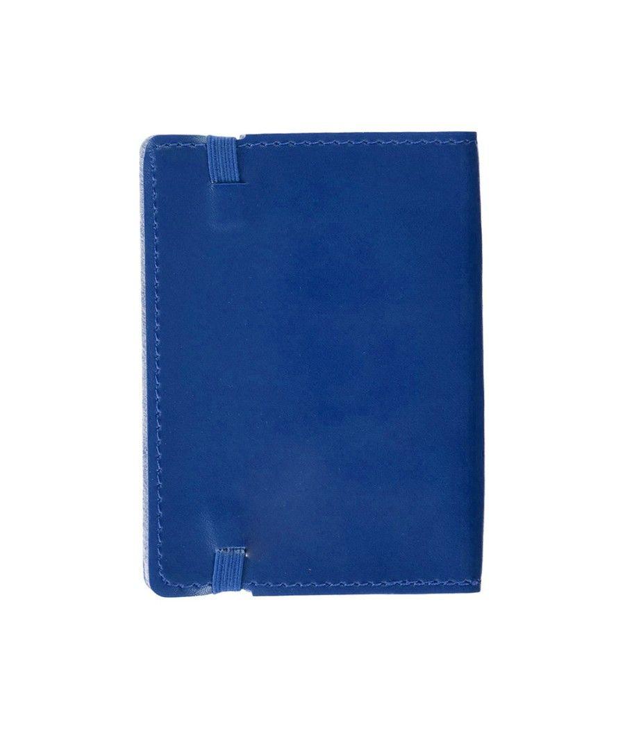 Libreta liderpapel simil piel a6 120 hojas 70g/m2 horizontal sin margen azul - Imagen 4