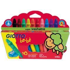 Lápices cera giotto super bebe caja de 10 colores surtidos + sacapuntas - Imagen 3