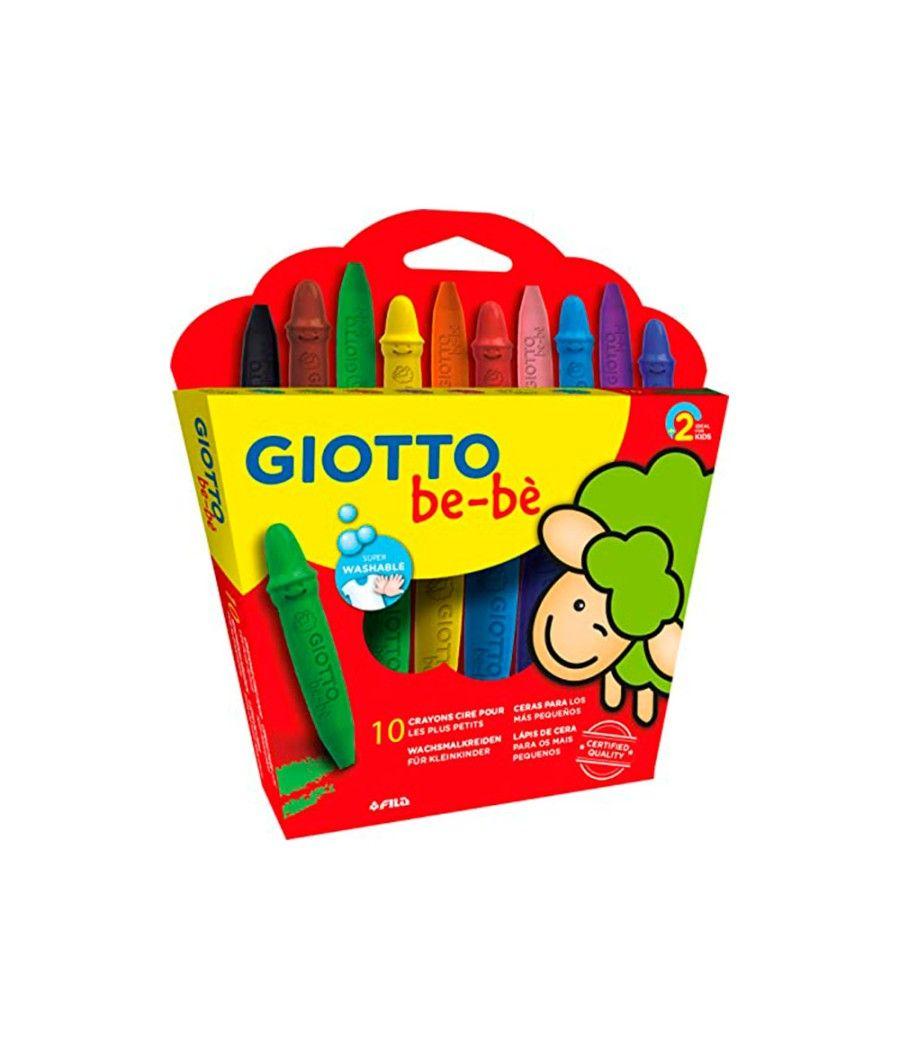 Lápices cera giotto super bebe caja de 10 colores surtidos + sacapuntas - Imagen 4