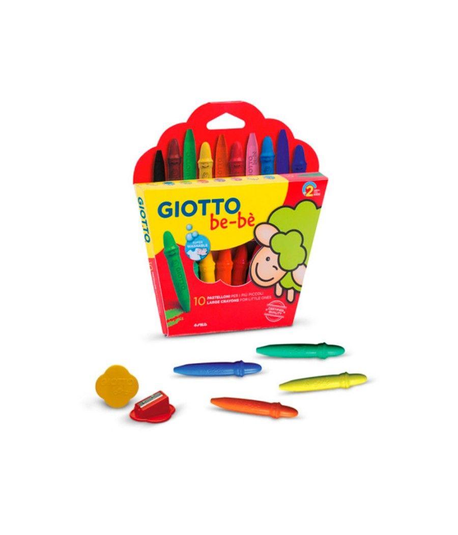 Lápices cera giotto super bebe caja de 10 colores surtidos + sacapuntas - Imagen 5