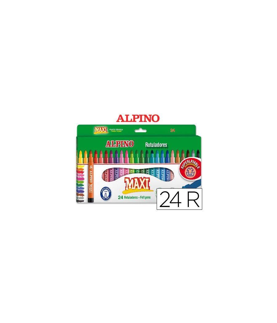 Rotulador alpino maxi caja de 24 colores surtidos - Imagen 2