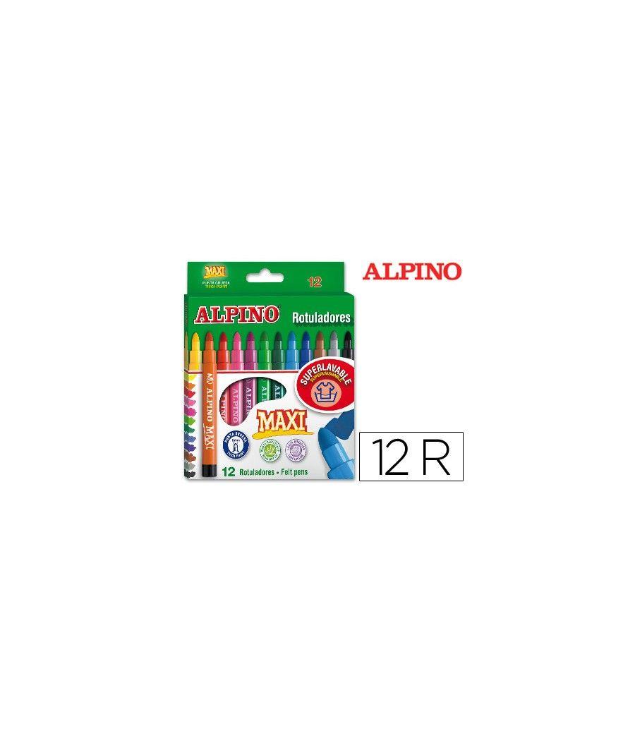 Rotulador alpino maxi caja de 12 colores surtidos - Imagen 2