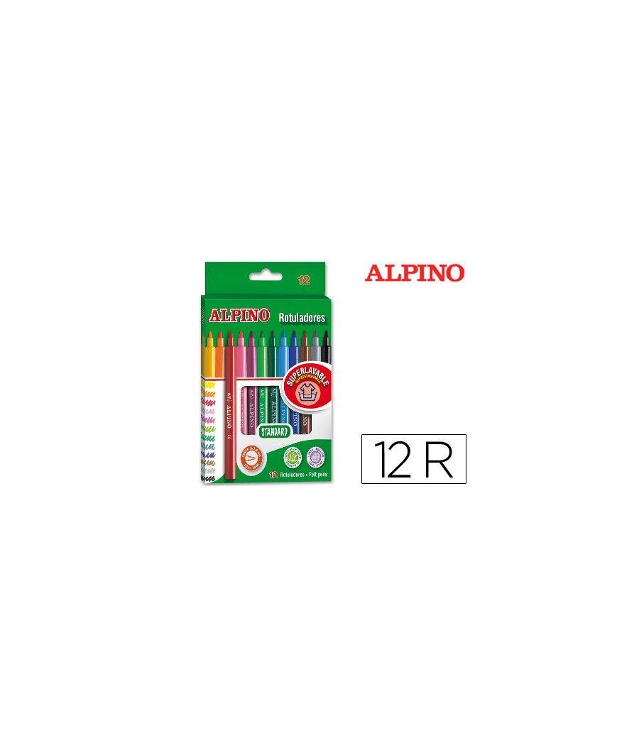 Rotulador alpino standard caja de 12 colores surtidos - Imagen 2