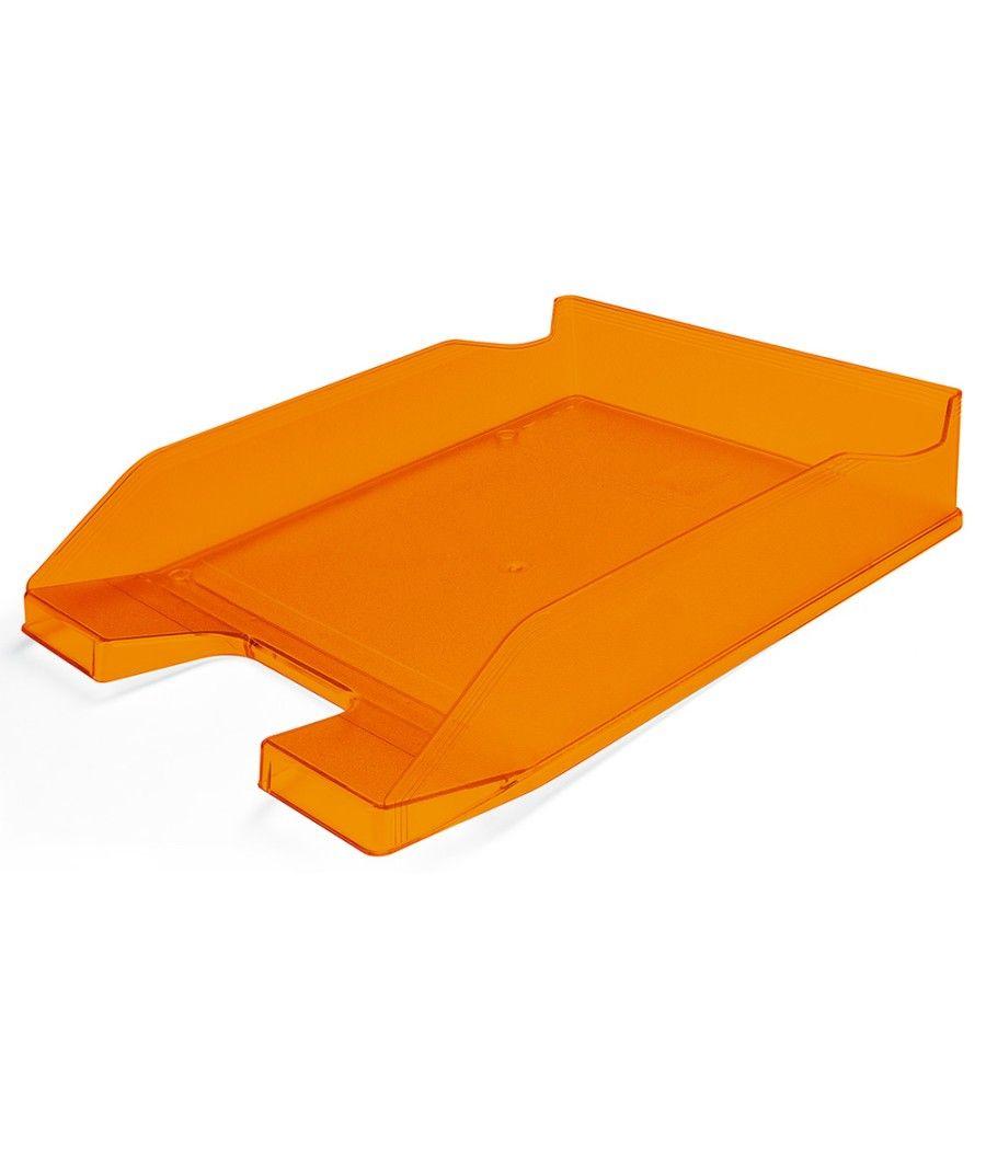 Bandeja sobremesa plástico q-connect naranja transparente240x70x340 mm PACK 6 UNIDADES - Imagen 2