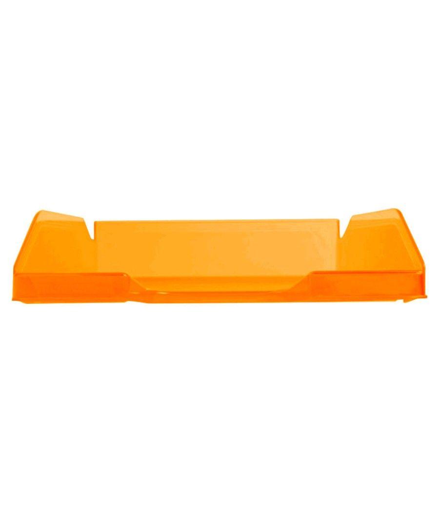 Bandeja sobremesa plástico q-connect naranja transparente240x70x340 mm PACK 6 UNIDADES - Imagen 3