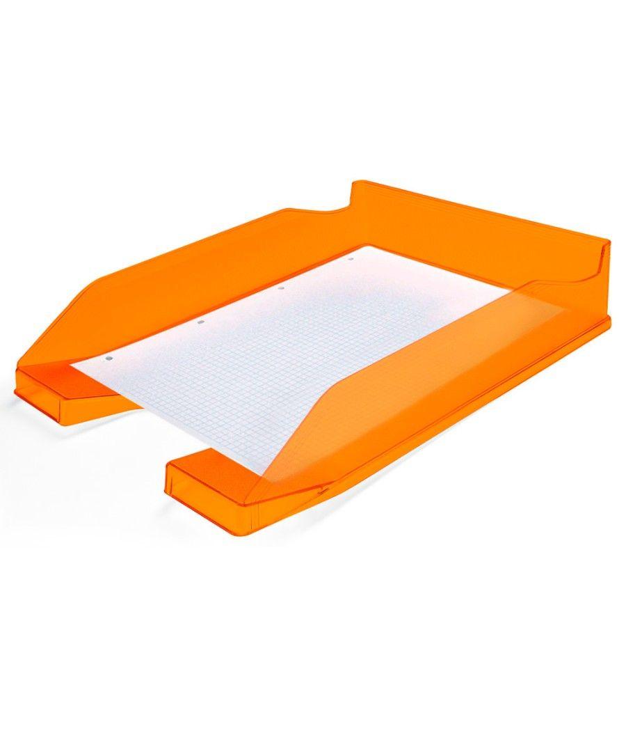 Bandeja sobremesa plástico q-connect naranja transparente240x70x340 mm PACK 6 UNIDADES - Imagen 4