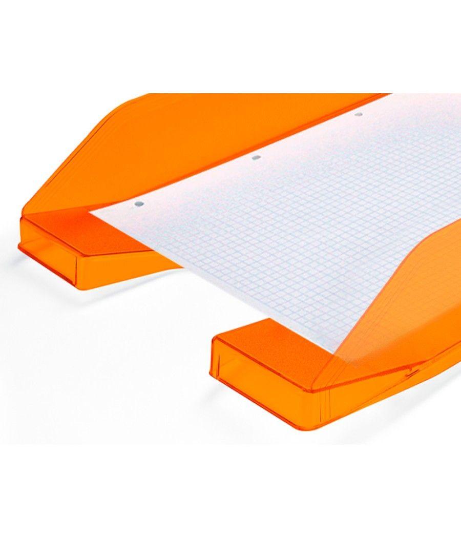 Bandeja sobremesa plástico q-connect naranja transparente240x70x340 mm PACK 6 UNIDADES - Imagen 5