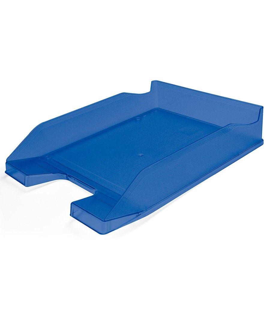 Bandeja sobremesa plástico q-connect azul transparente 240x70x340 mm PACK 6 UNIDADES - Imagen 2