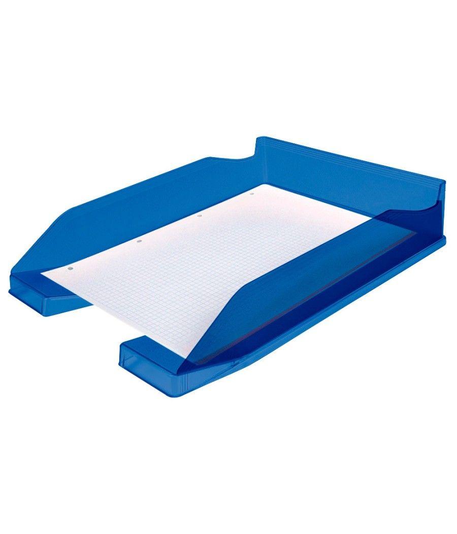 Bandeja sobremesa plástico q-connect azul transparente 240x70x340 mm PACK 6 UNIDADES - Imagen 4