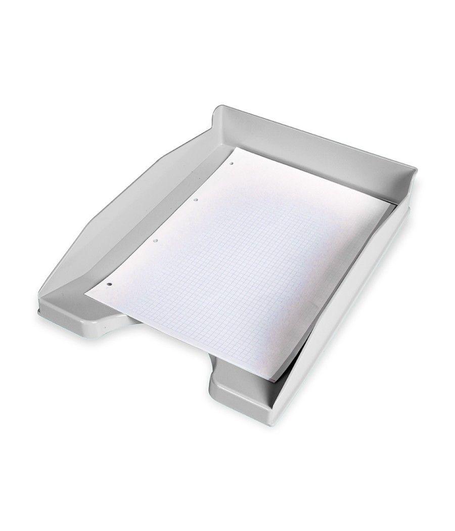 Bandeja sobremesa plástico q-connect gris opaco 240x70x340 mm PACK 6 UNIDADES - Imagen 5