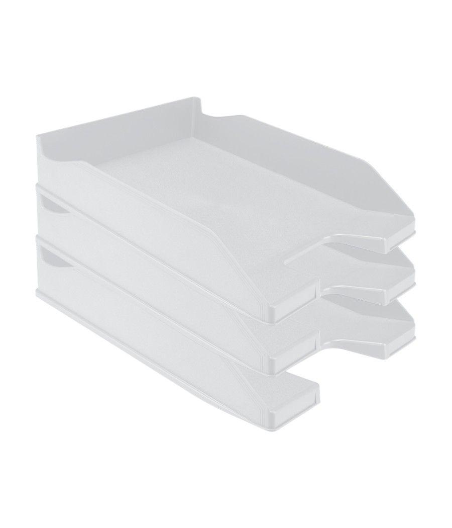 Bandeja sobremesa plástico q-connect gris opaco 240x70x340 mm PACK 6 UNIDADES - Imagen 7